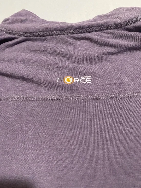 Women’s Carhartt Force 1/4 Zip Pullover, XXL Purple Heather - Picture 4 of 4